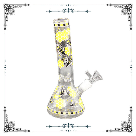 Checkered Bee Water Pipe - E-juice Enterprise Wholesale Inc